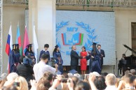 Ceremonial presentation of diplomas of honours to graduates at Baku Branch of Lomonosov MSU