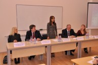 Meeting with the delegation of Faculty of Economics of Lomonosov MSU headed by the Dean Professor A.A. Auzan (second from right)