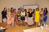 Head of Baku Branch of Lomonosov MSU Professor N.A. Pashayeva with the teachers and students of the Philology Faculty