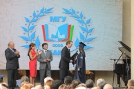 Ceremonial presentation of diplomas of honours to graduates at Baku Branch of Lomonosov MSU